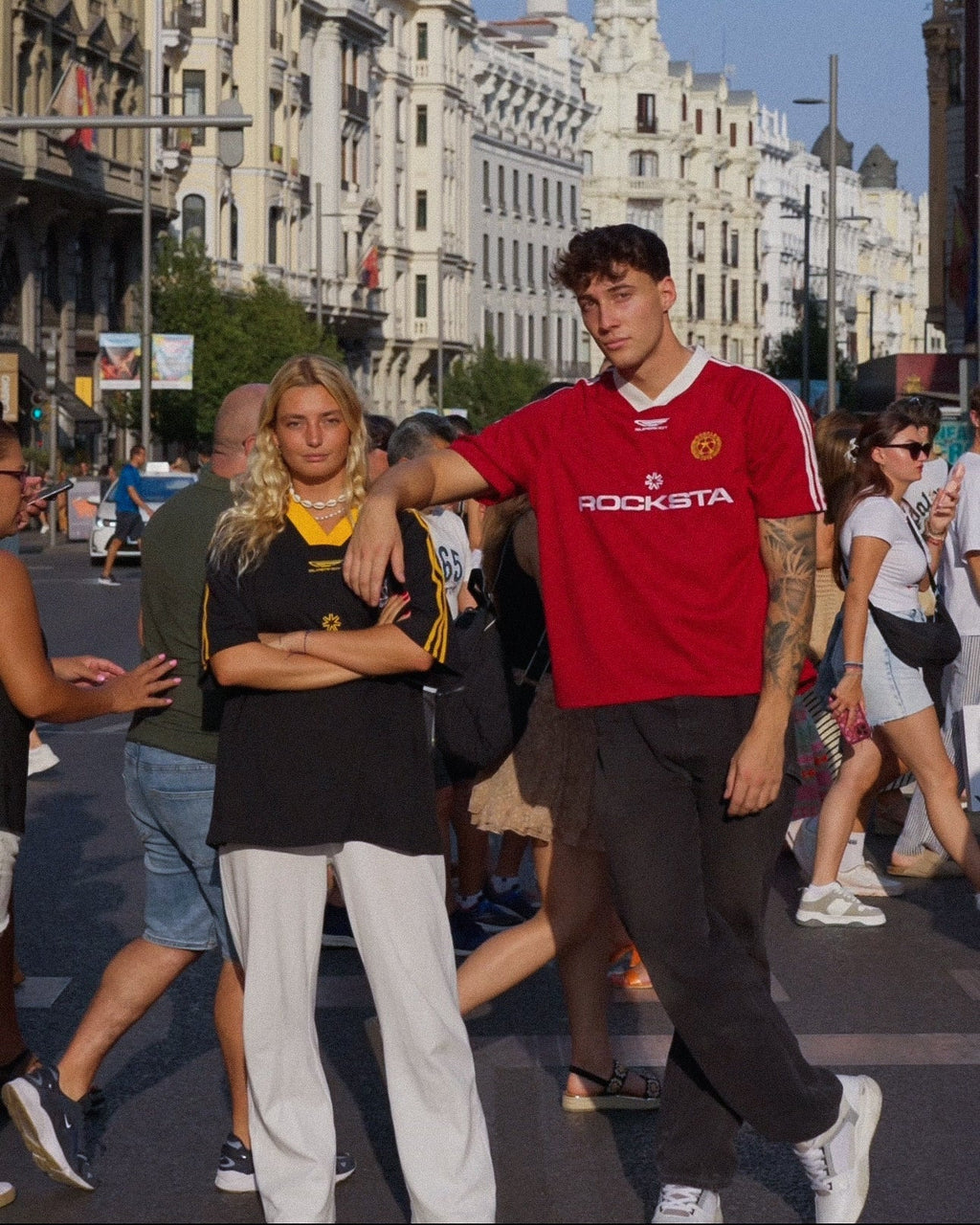 BLACK AND YELLOW SOCCER JERSEY TEAM SPIRIT APPAREL SPORTSWEAR