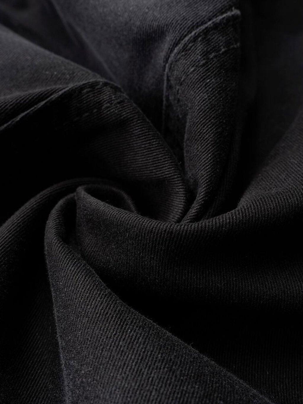 BLACK BAGGY DRAWSTRING PANTS MID WAIST TAPERED LEG DESIGN