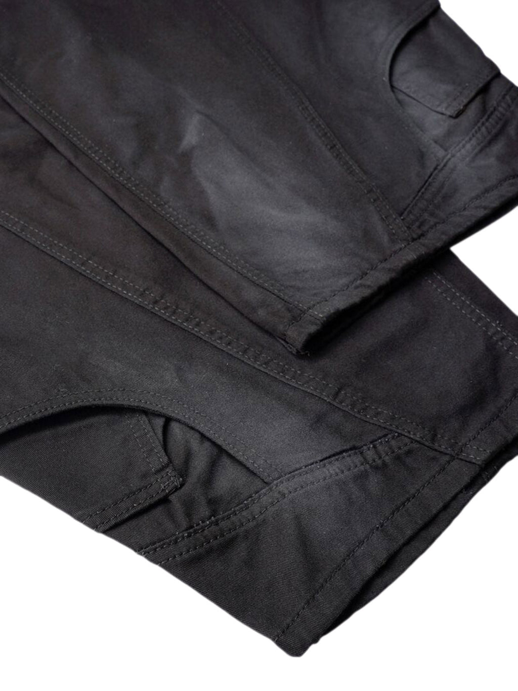 BLACK BAGGY DRAWSTRING PANTS MID WAIST TAPERED LEG DESIGN