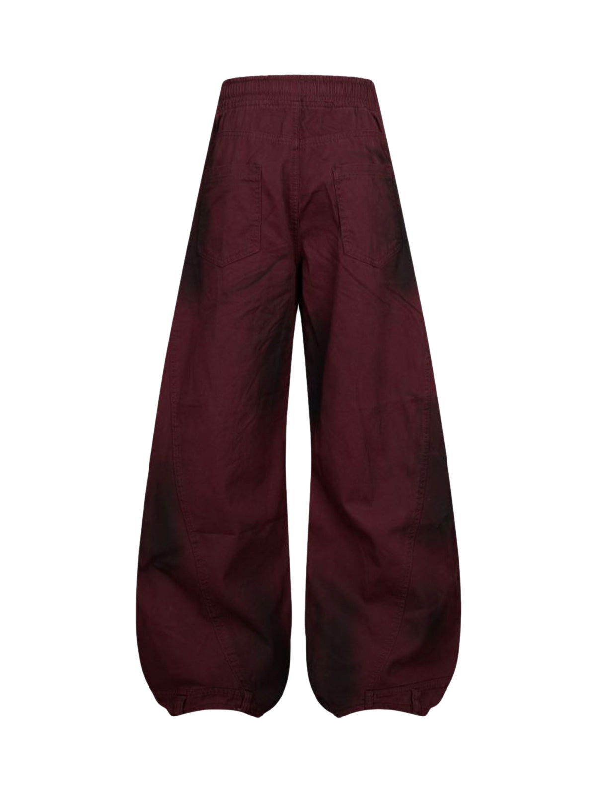 BLACK BAGGY DRAWSTRING PANTS MID WAIST TAPERED LEG DESIGN