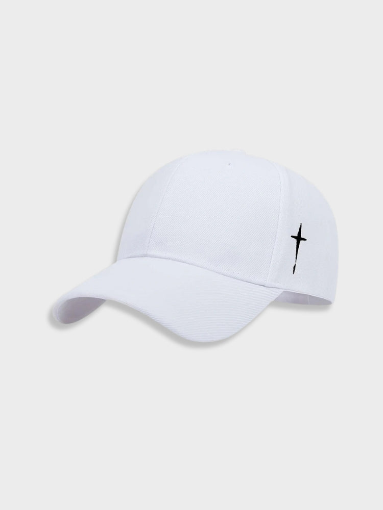 BLACK BASEBALL CAP WITH CROSS - MONEY STYLE CROSS