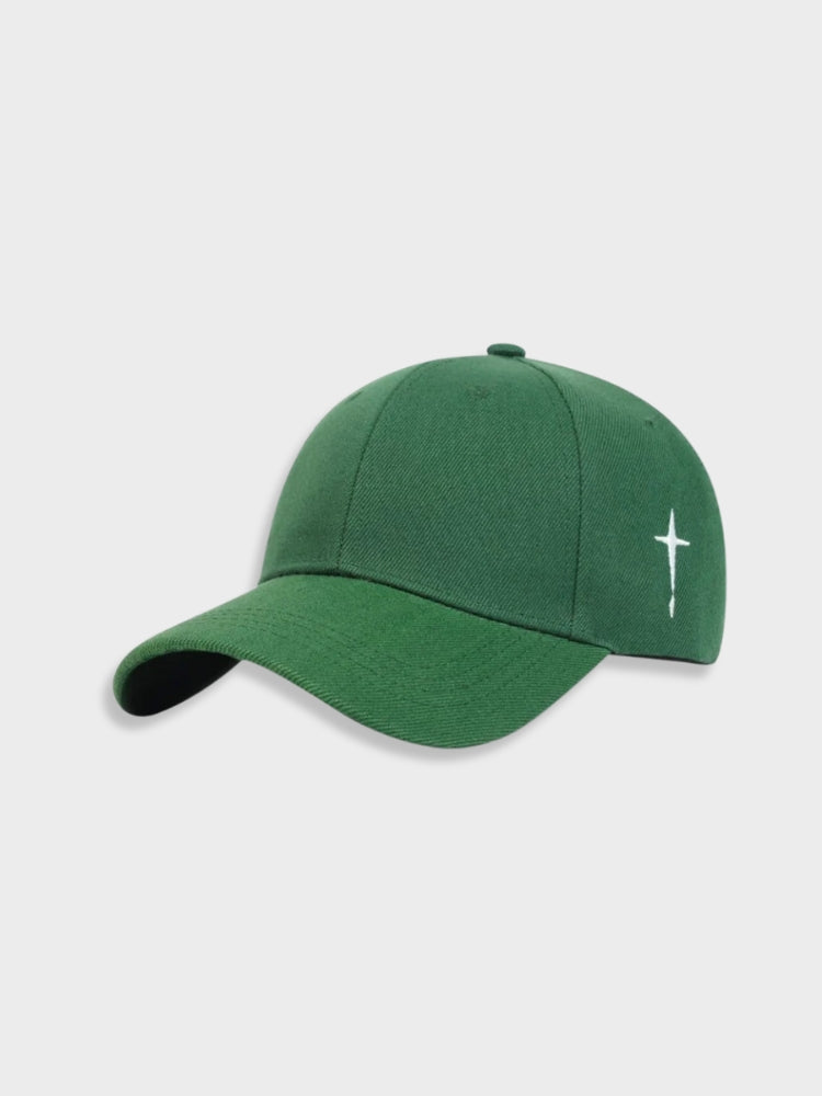 BLACK BASEBALL CAP WITH CROSS - MONEY STYLE CROSS