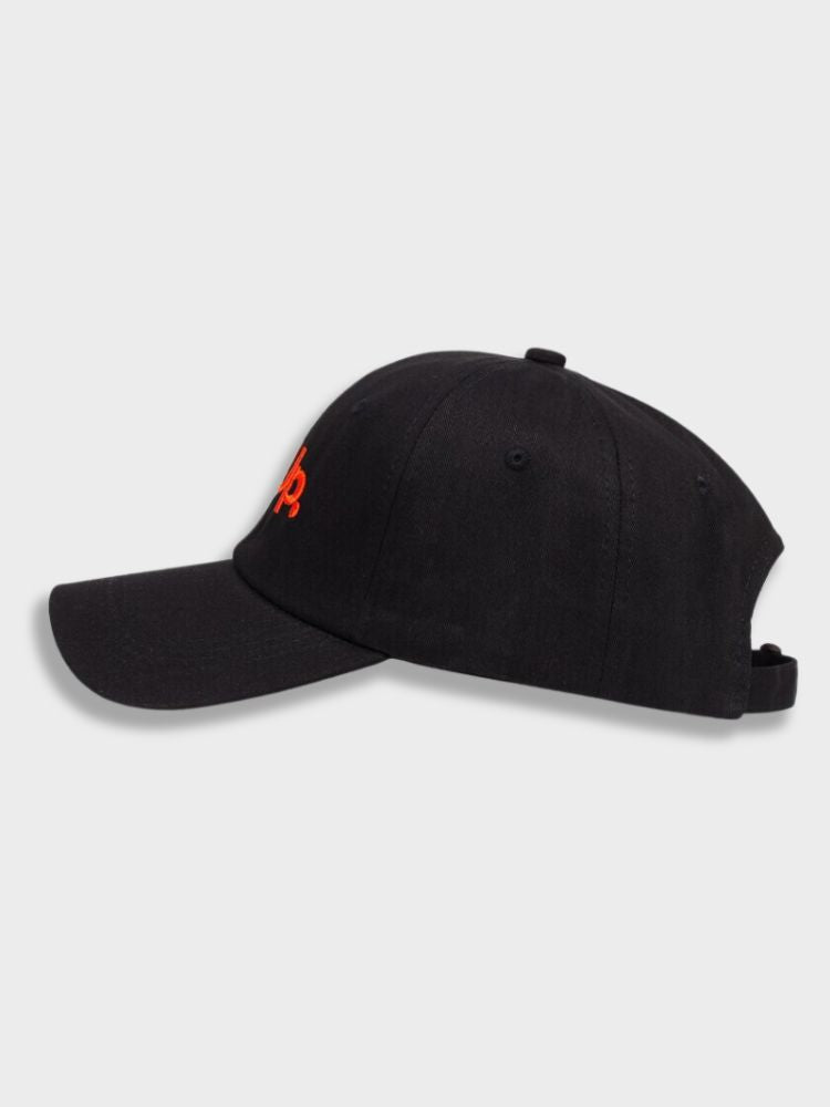 BLACK BASEBALL CAP WITH EMBROIDERED TEXT - MOISTURE-WICKING FEDUP CAP
