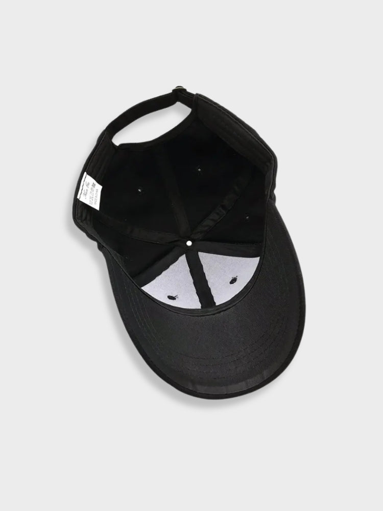 BLACK BASEBALL CAP WITH WAVE DESIGN - JAPANESE SEA WAVE INSPIRED