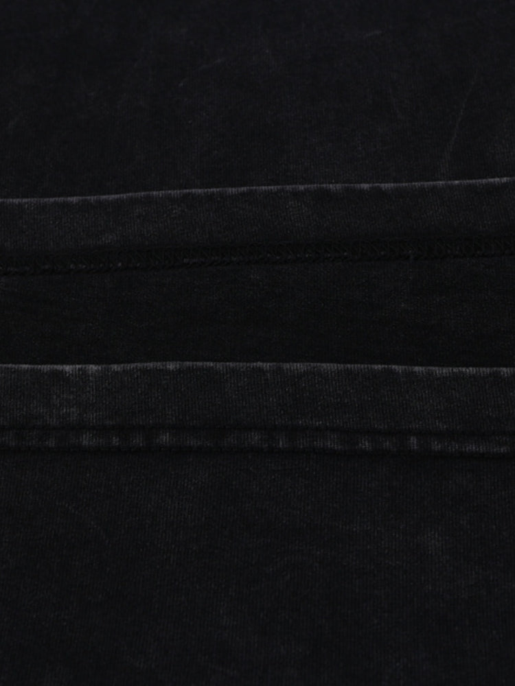 BLACK BAT-WING STRIPES T-SHIRT - TRENDY STREETWEAR ESSENTIAL