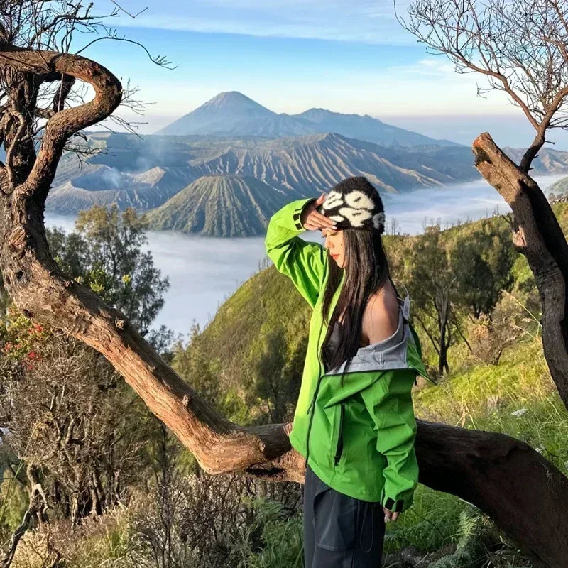 BLACK BEANIE WITH WHITE LETTERING - ROYAL BLUE SKY ACCENT