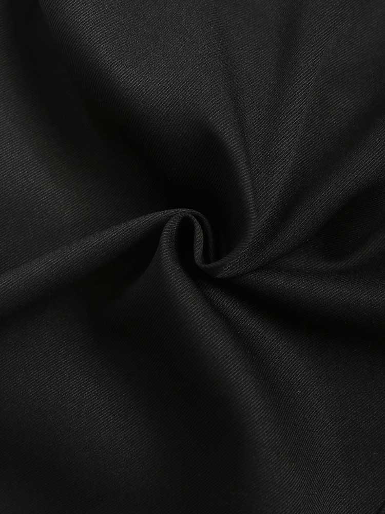 BLACK CARGO PANTS CASUAL UNISEX STREETWEAR FASHION TROUSERS