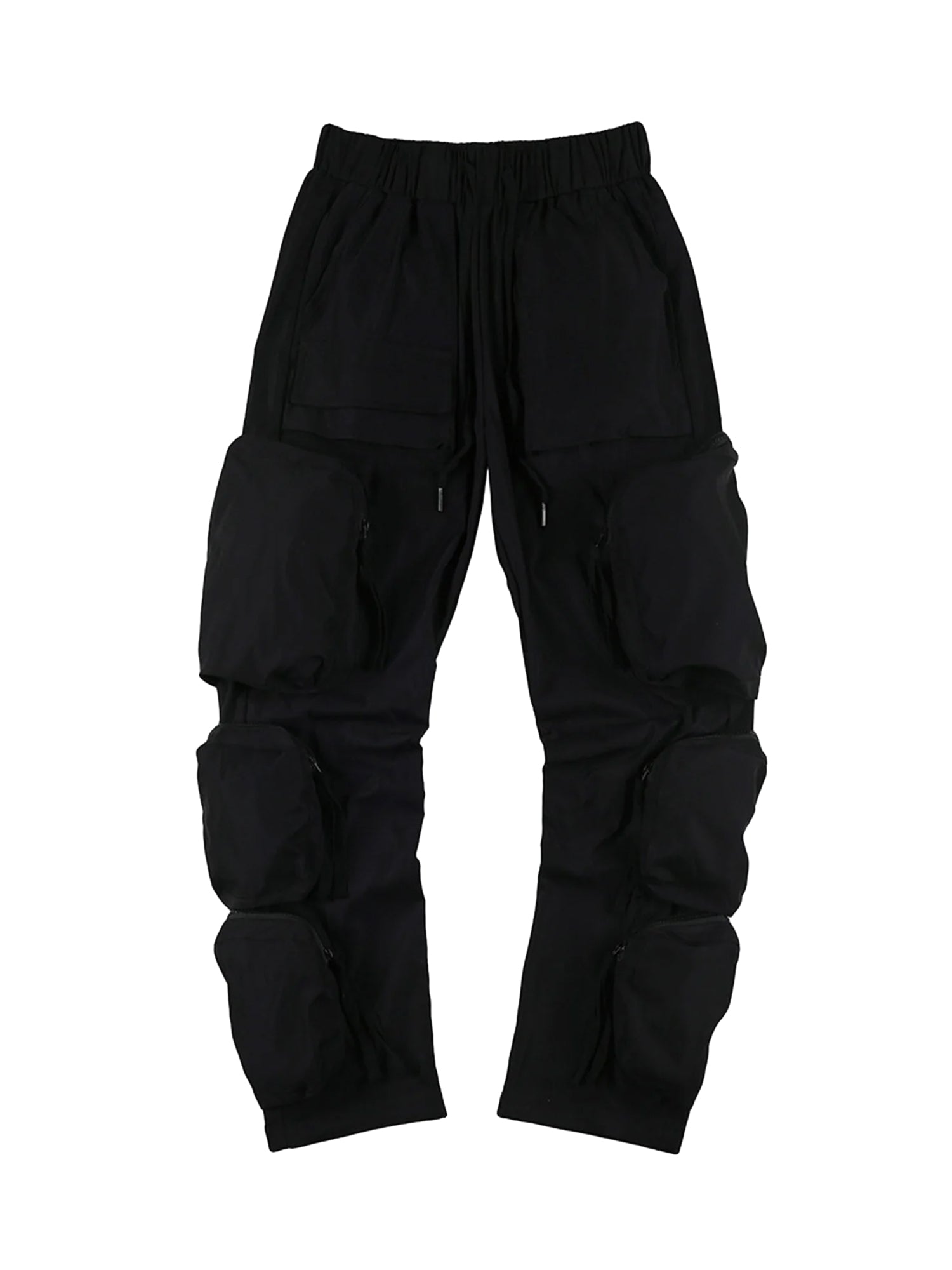 BLACK CARGO PANTS - MID WAIST LONG PANTS FOR EVERYDAY WEAR