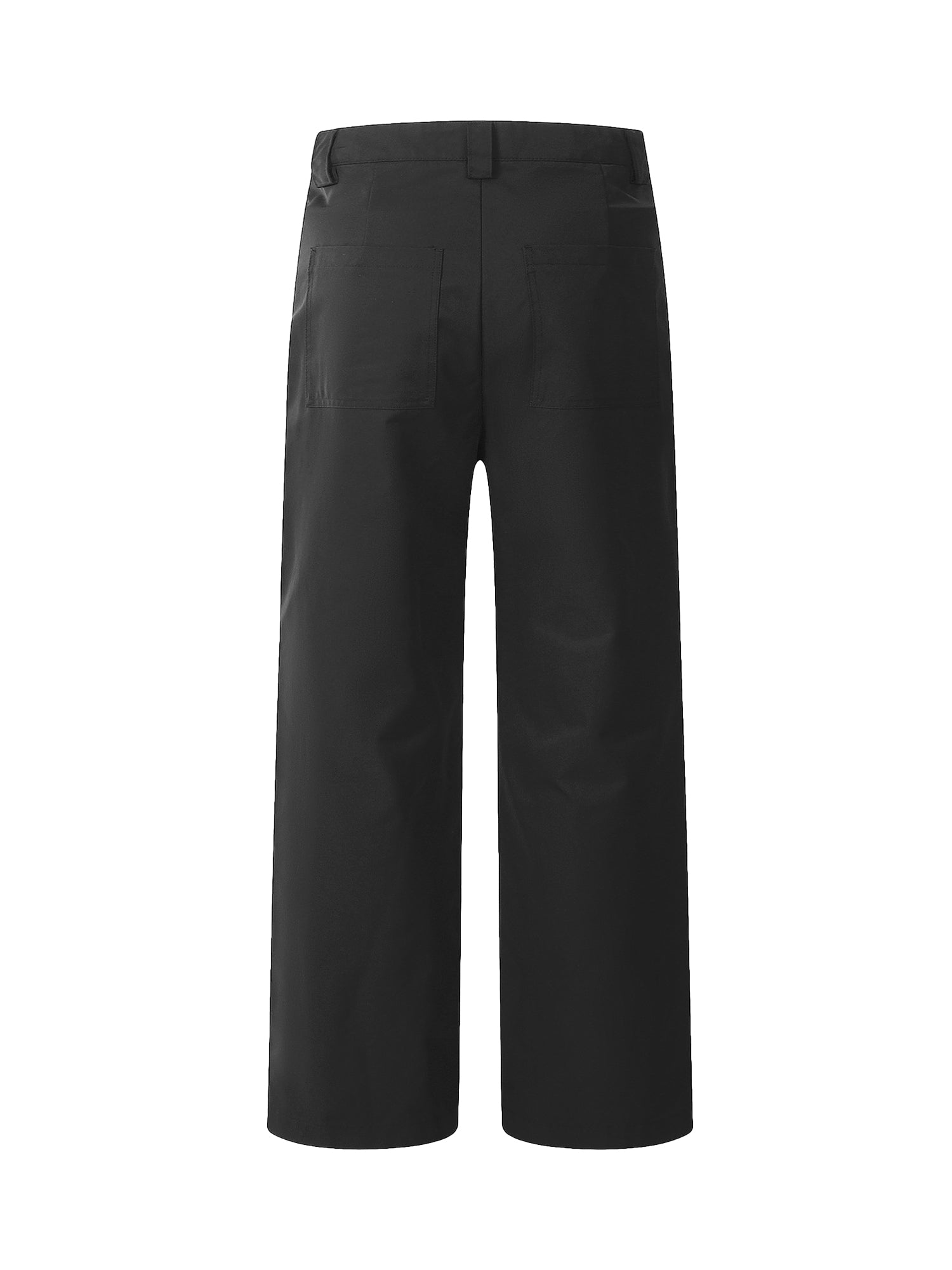 BLACK CARGO PANTS MID WAIST STRAIGHT LEG DESIGN