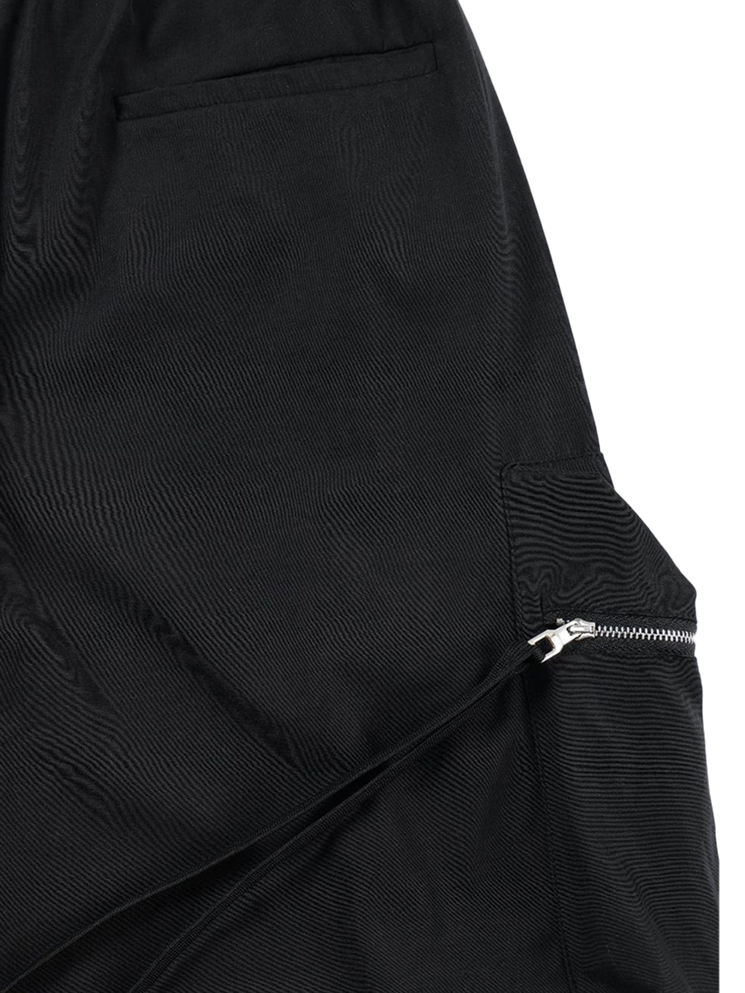 BLACK CARGO SHORTS MID WAIST STRAIGHT LEG STYLE