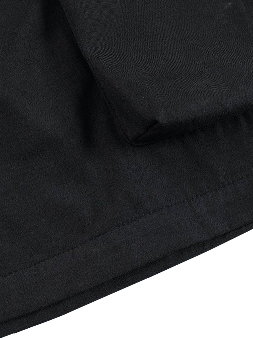 BLACK CARGO SHORTS MID WAIST STRAIGHT LEG STYLE