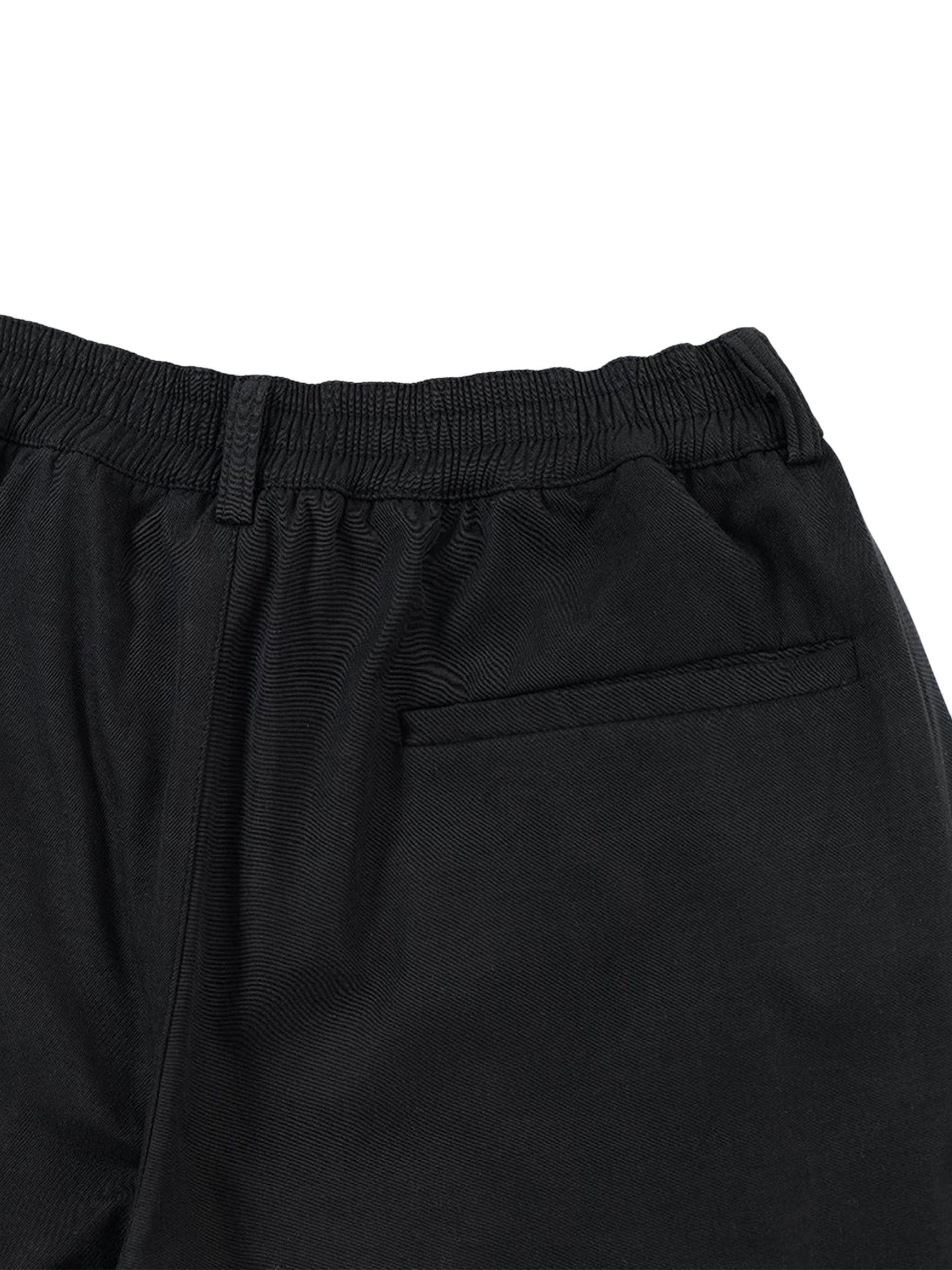 BLACK CARGO SHORTS MID WAIST STRAIGHT LEG STYLE