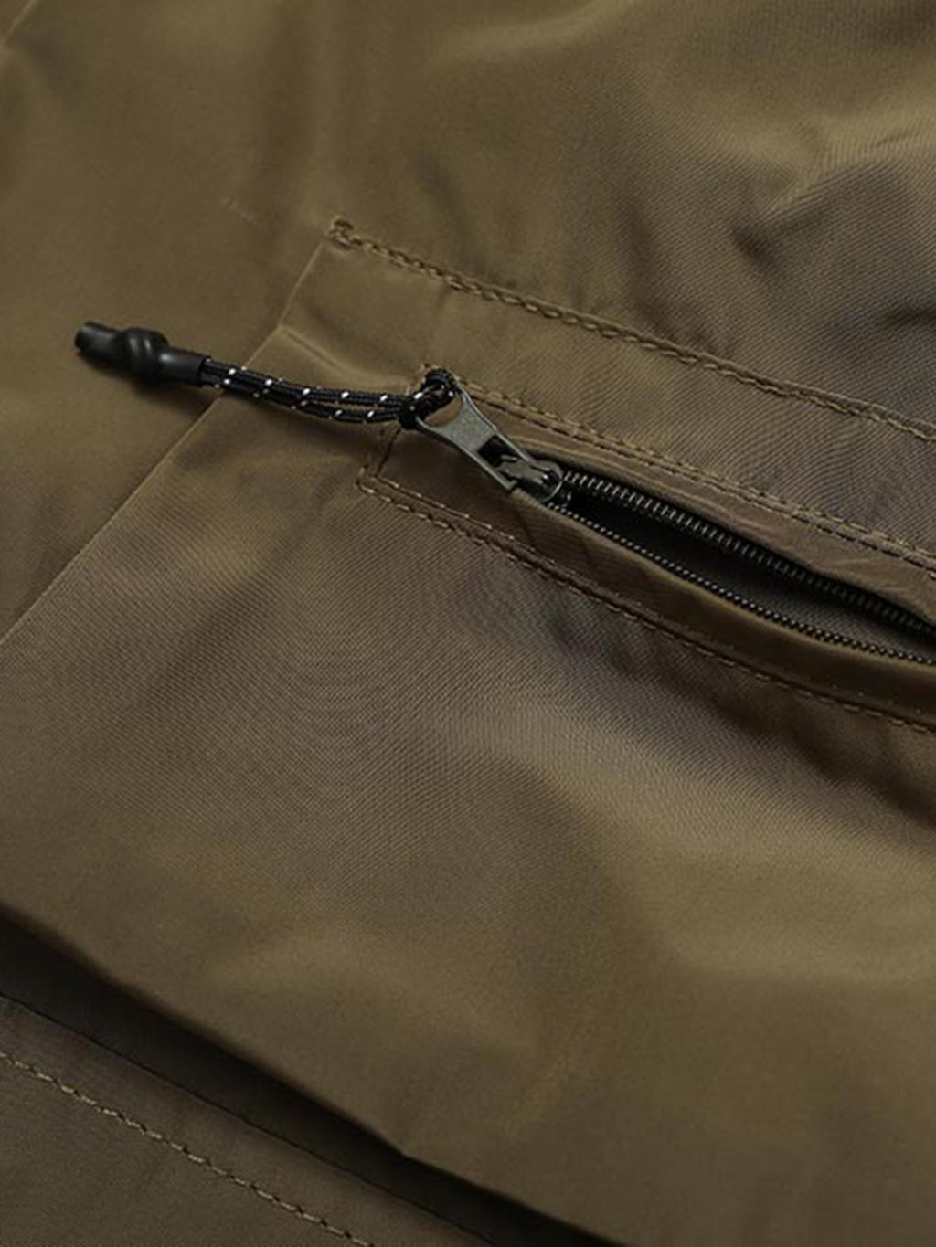 BLACK CARGO SHORTS WITH STREET PATCHWORK MULTI-POCKET DESIGN