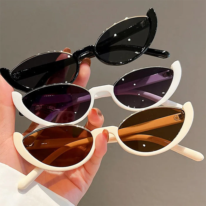 BLACK CAT-EYE SUNGLASSES FOR FASHION AND SUN PROTECTION