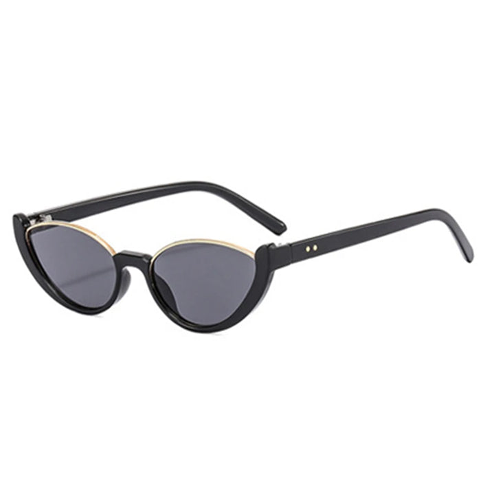 BLACK CAT-EYE SUNGLASSES FOR FASHION AND SUN PROTECTION