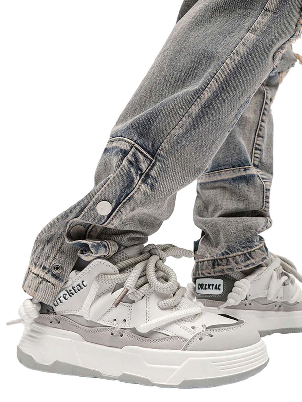 BLACK CHUNKY SNEAKERS ROUND TOE HIGH SP230531DF35