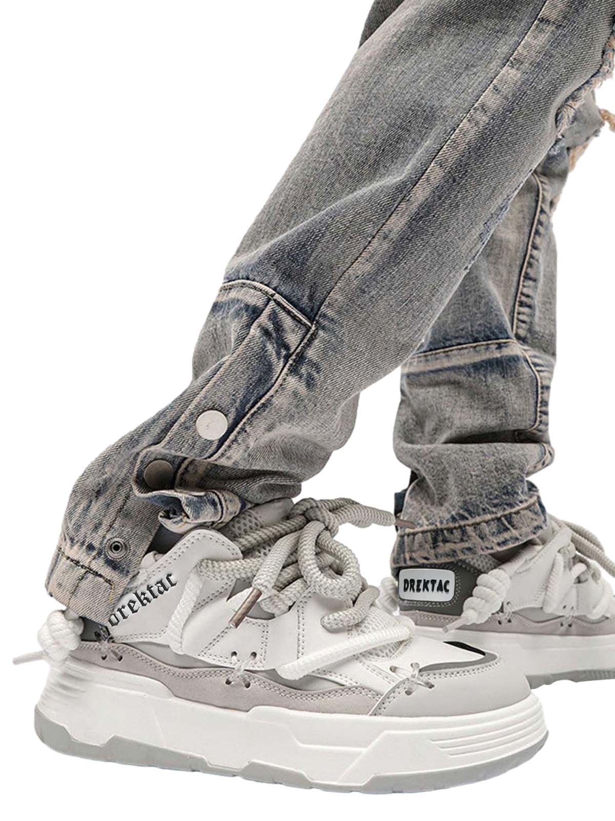 BLACK CHUNKY SNEAKERS ROUND TOE HIGH SP230531DF35