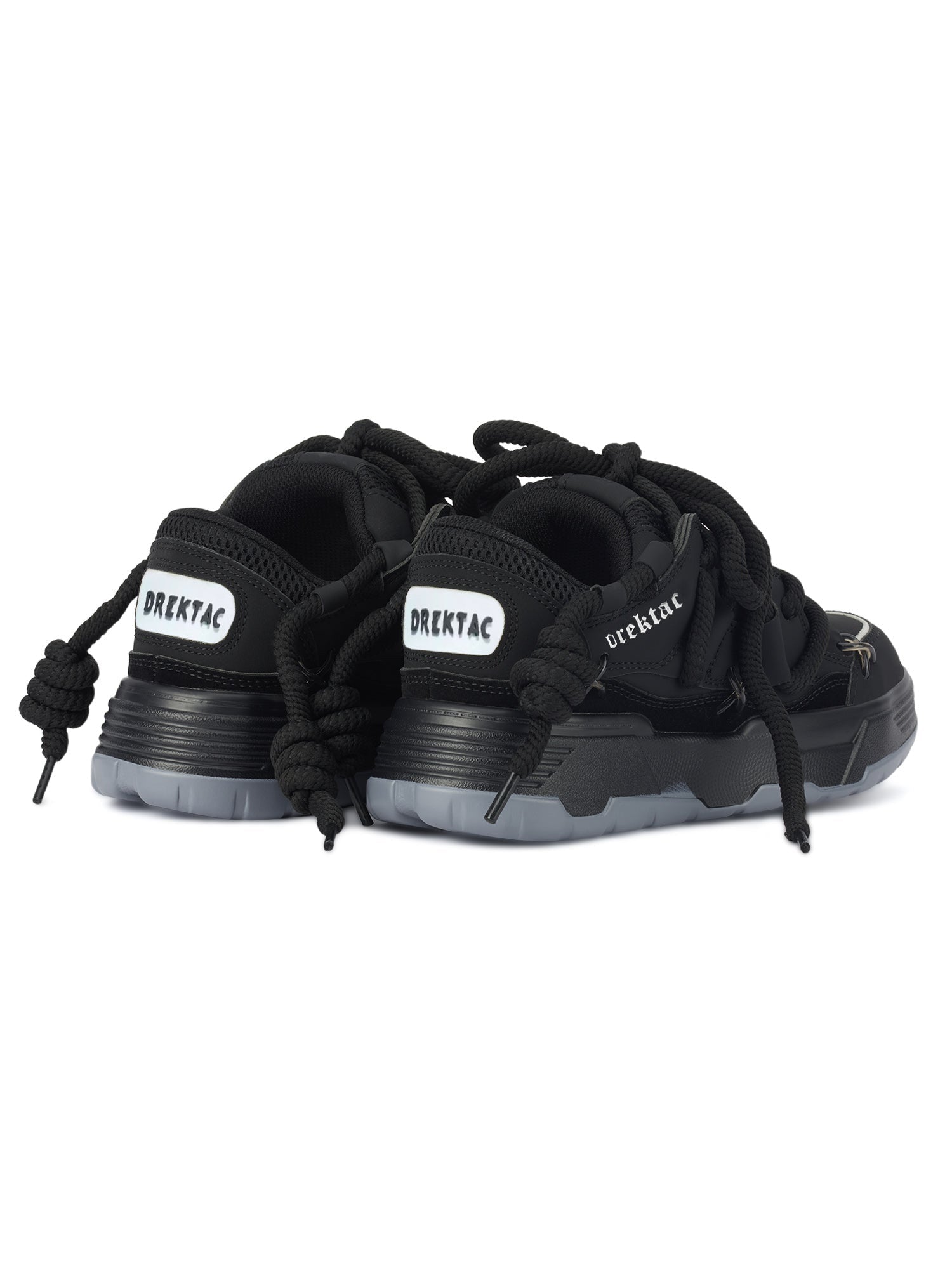 BLACK CHUNKY SNEAKERS ROUND TOE HIGH SP230531DF35