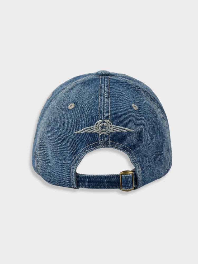 BLACK DENIM BASEBALL CAP FOR EVERYDAY WEAR - CAPICORN DENIM CAP