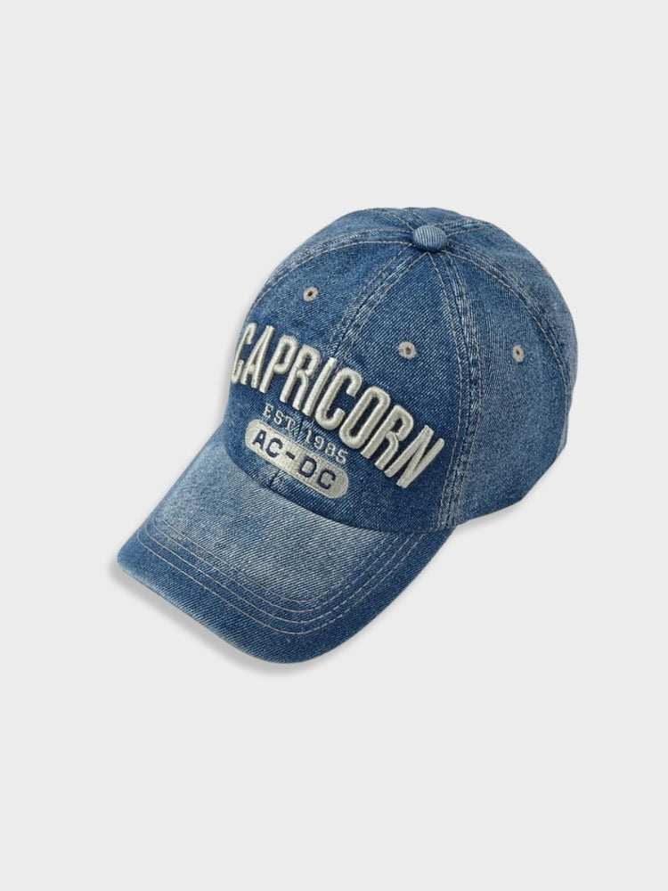 BLACK DENIM BASEBALL CAP FOR EVERYDAY WEAR - CAPICORN DENIM CAP