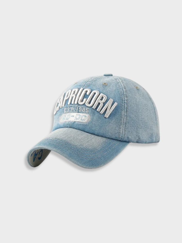 BLACK DENIM BASEBALL CAP FOR EVERYDAY WEAR - CAPICORN DENIM CAP