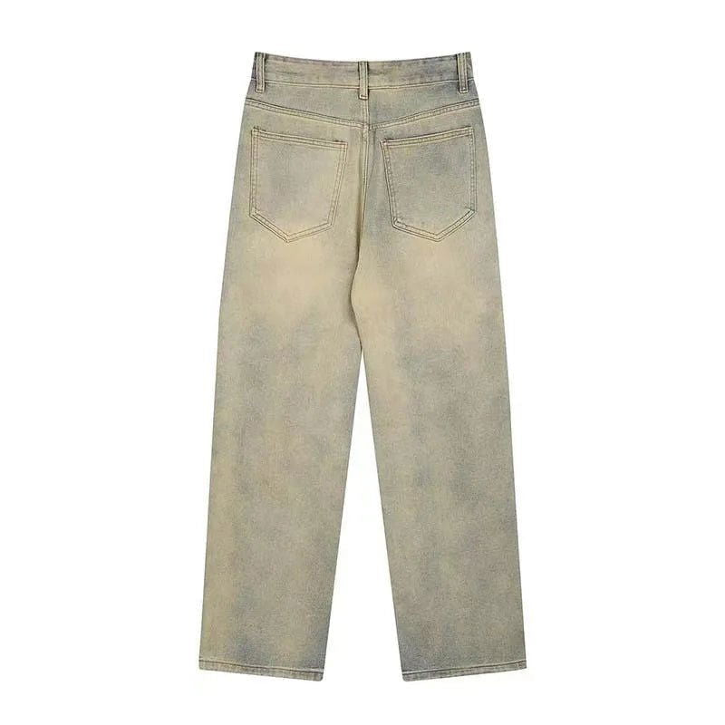 BLACK DENIM PANTS WITH FLAME CUTOUTS PENTALON MOTIF PANTS