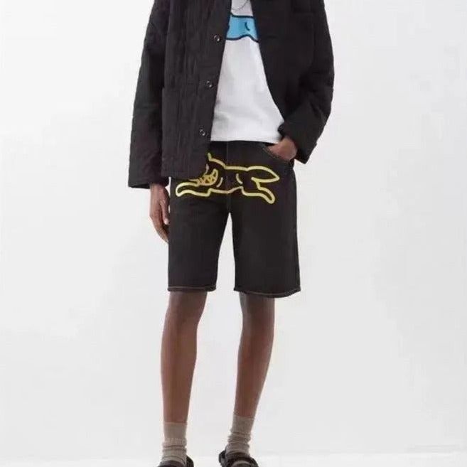 BLACK DENIM SHORTS SET - SHORT WOLF DENIM 2-PIECE BUNDLE