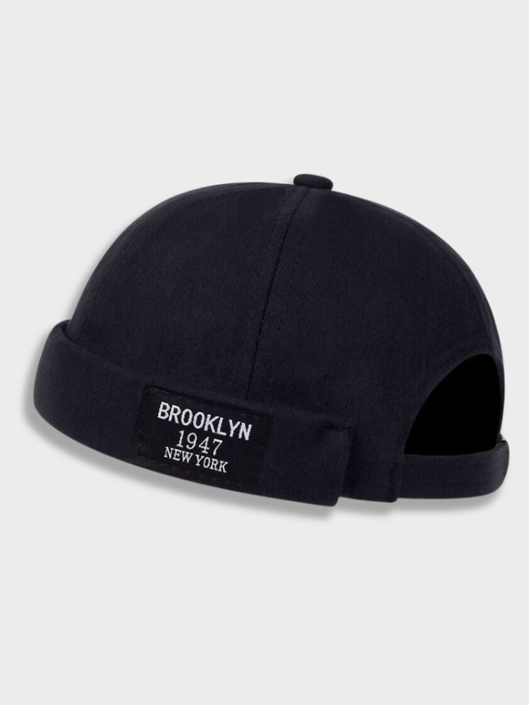 BLACK DOCKER CAP - BROOKLYN SKULL CAP