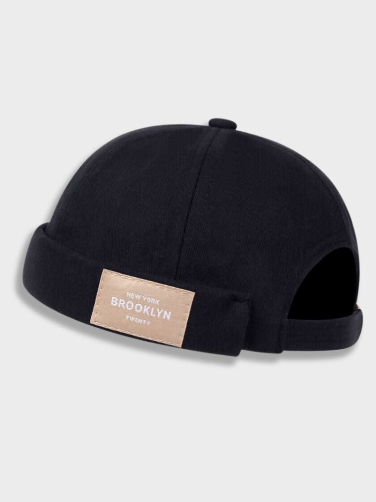 BLACK DOCKER CAP - BROOKLYN SKULL CAP