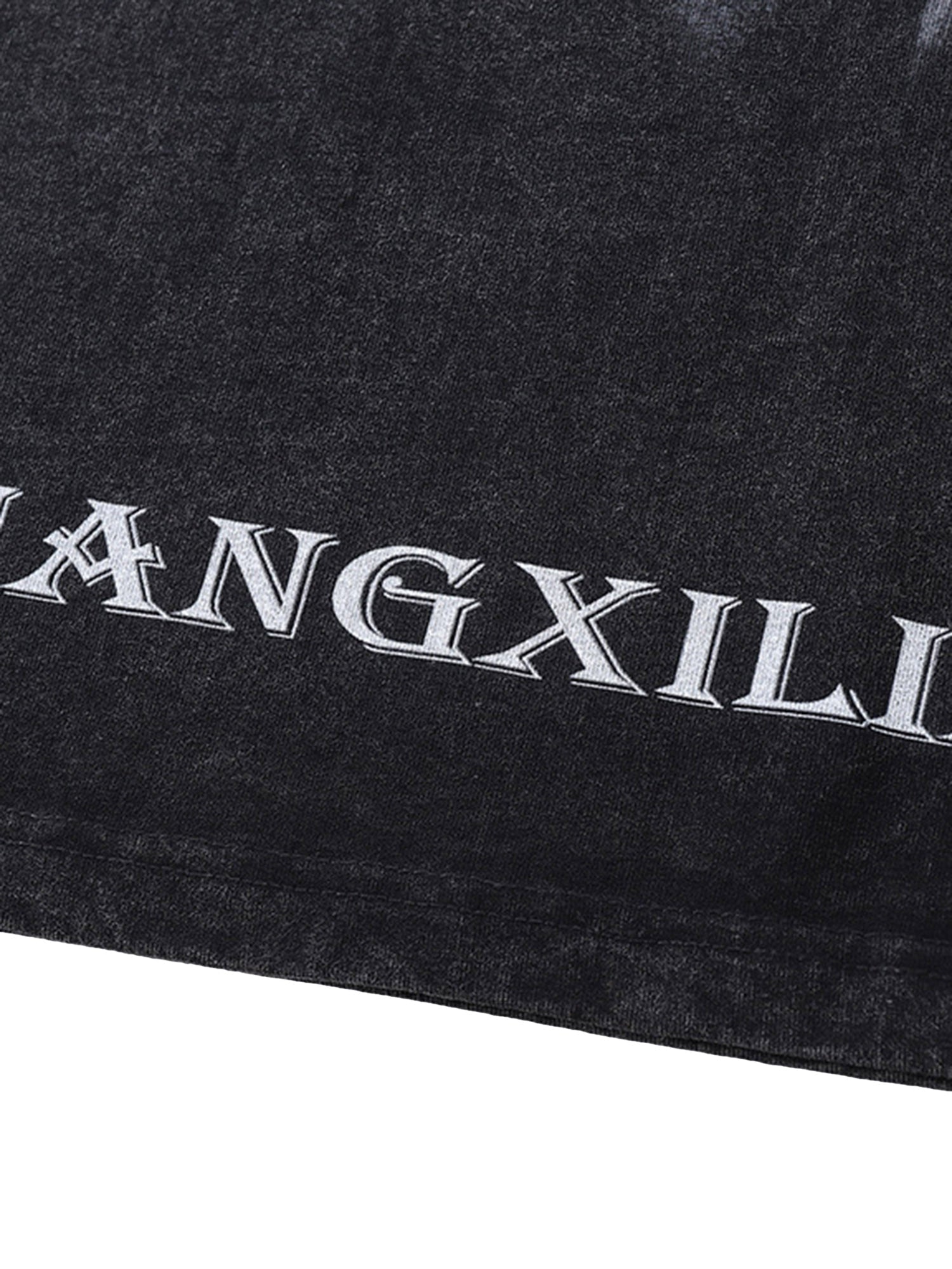 BLACK DOG AND GUN GRAPHIC SHORT SLEEVE PULLOVER T-SHIRT