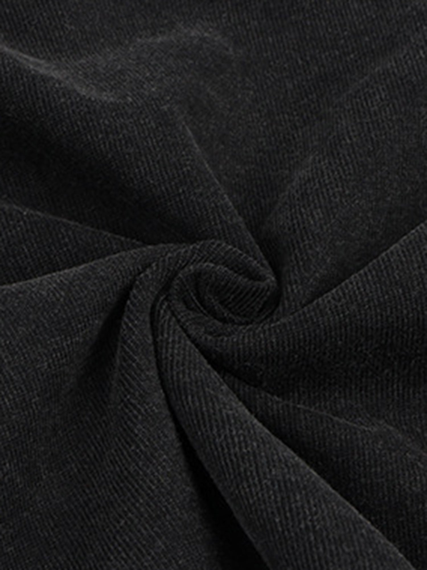 BLACK DOG HEAD SHORT SLEEVE T-SHIRT WITH ROUND COLLAR