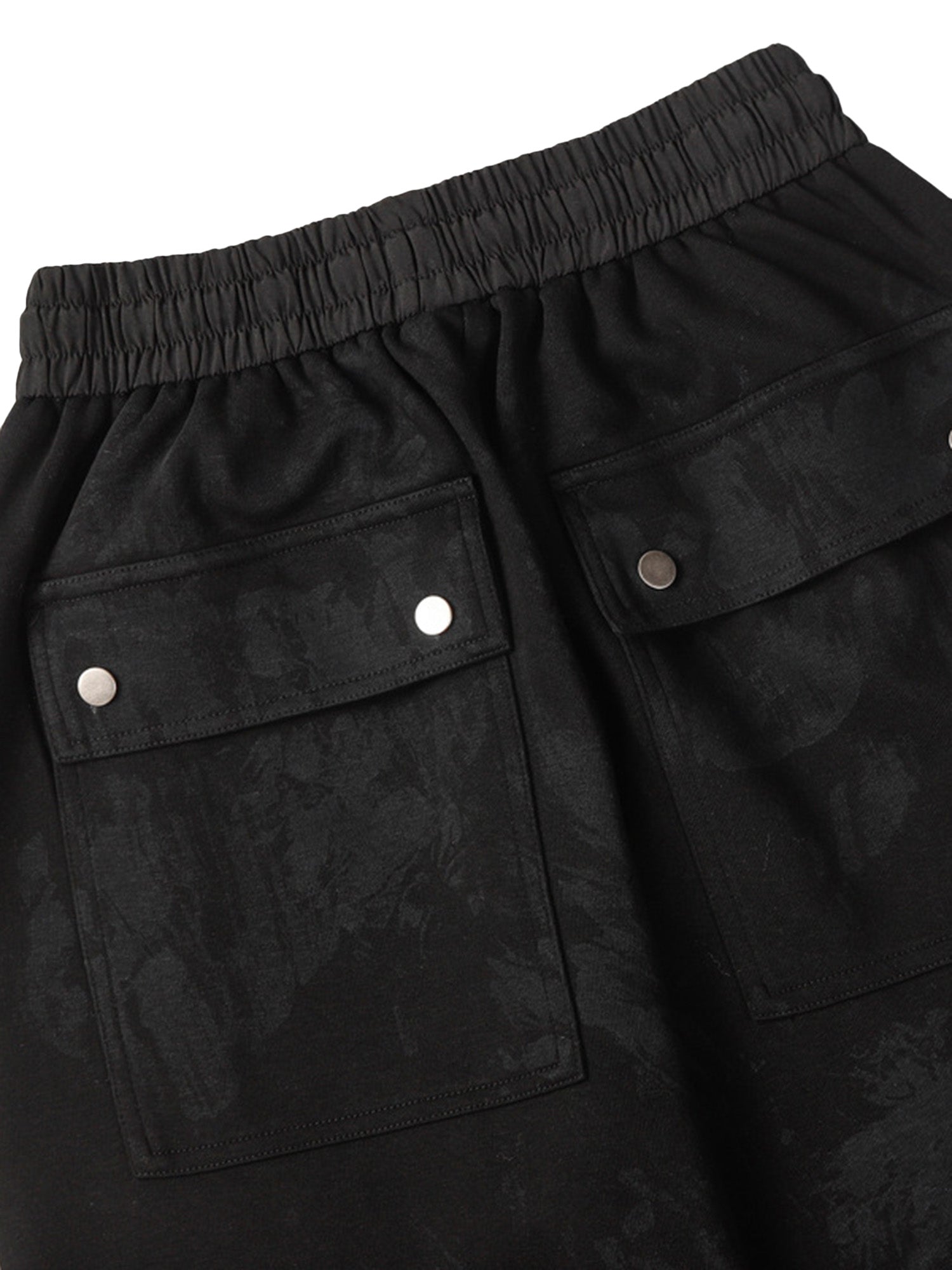 BLACK DRAWSTRING PANTS JET CASUAL SWEATPANTS STREET INK