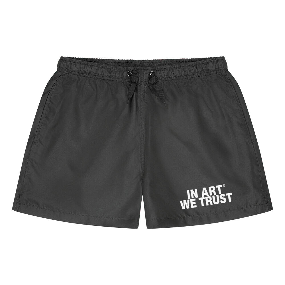 BLACK DRAWSTRING SHORTS swim