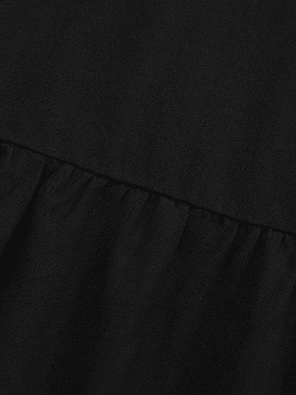 BLACK FAIRY TIERED MAXI SKIRT - ELEGANT TIERED MAXI FASHION PIECE