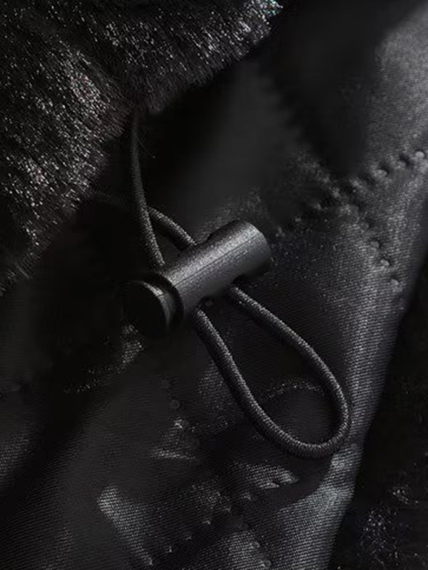 BLACK FAUX FUR JACKET WITH LONG SLEEVE AND STAND COLLAR