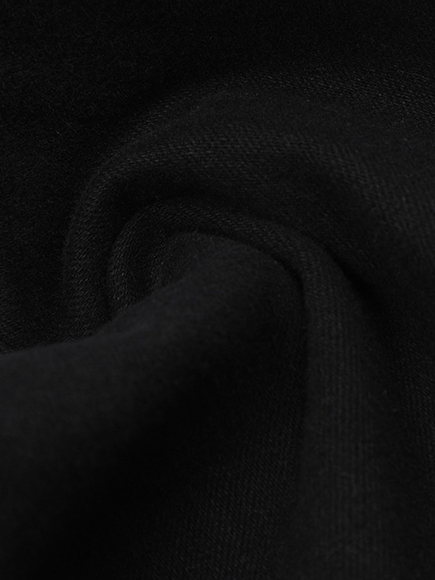 BLACK FLARED CARGO PANTS WITH ZIPPER DETAILS DURABLE COTTON CASUAL