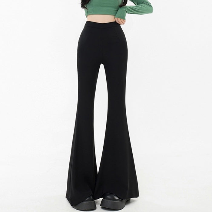 BLACK FLARED PANTS FOR WOMEN, FASHIONABLE AND VERSATILE LEGWEAR