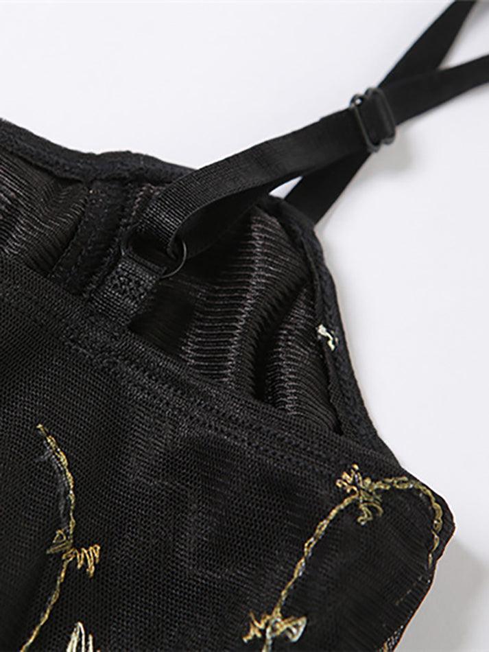 BLACK FLORAL MINI DRESS WITH RUFFLE HEM IN SLIM FIT