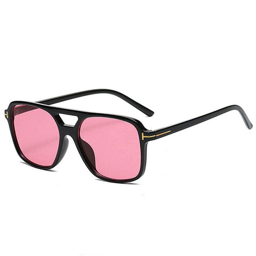 BLACK FRAME PINK LENS AMERICAN GIRL SUNGLASSES