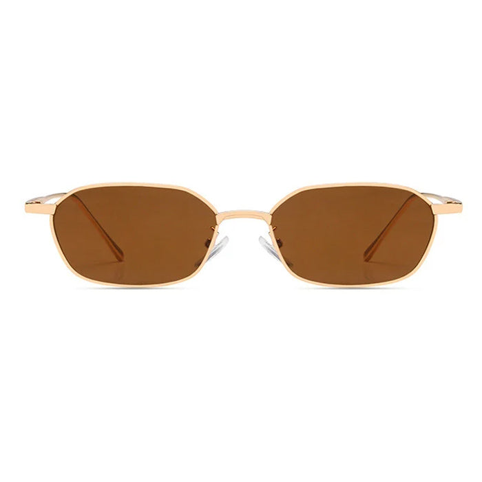 BLACK-FRAMED SUNGLASSES WITH DARK LENSES