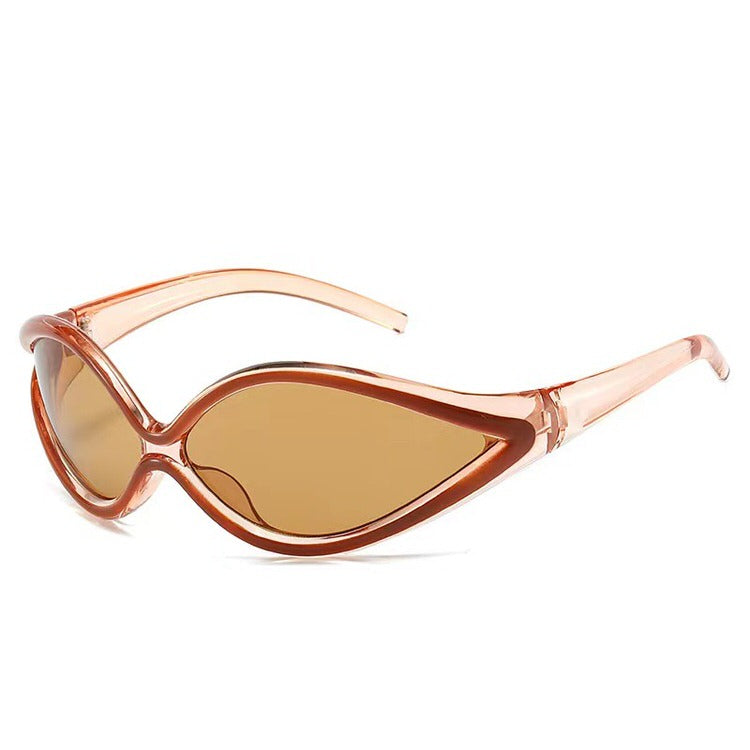 BLACK FUTURISTIC SUNGLASSES ACCESSORY FOR MODERN STYLE