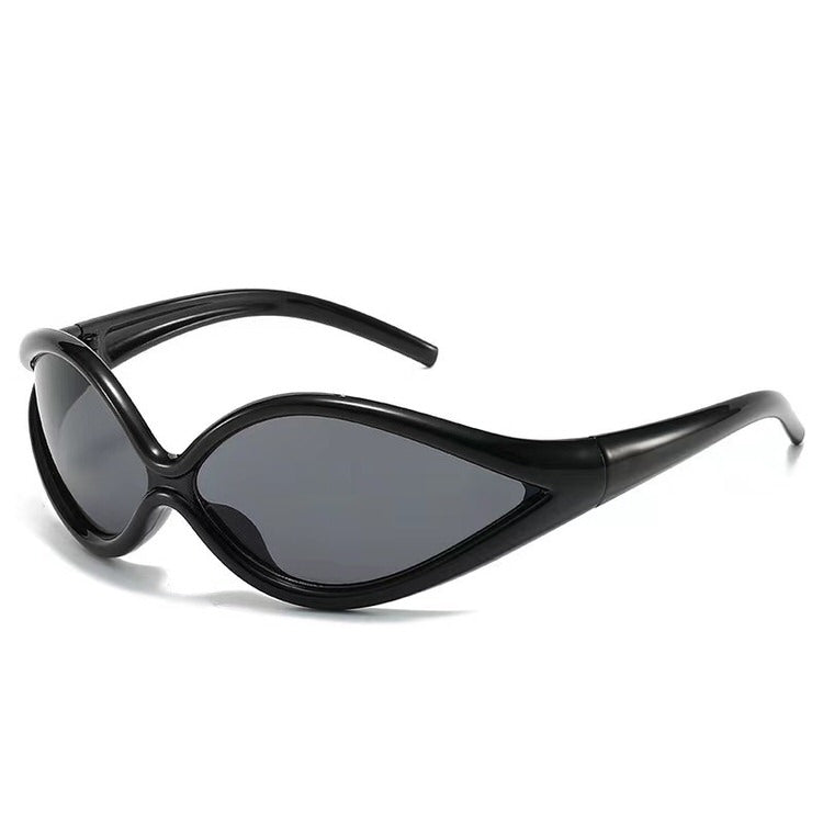 BLACK FUTURISTIC SUNGLASSES ACCESSORY FOR MODERN STYLE