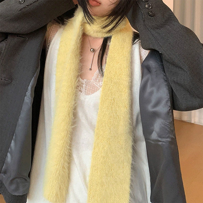 BLACK FUZZY SCARF FOR WOMEN AND MEN