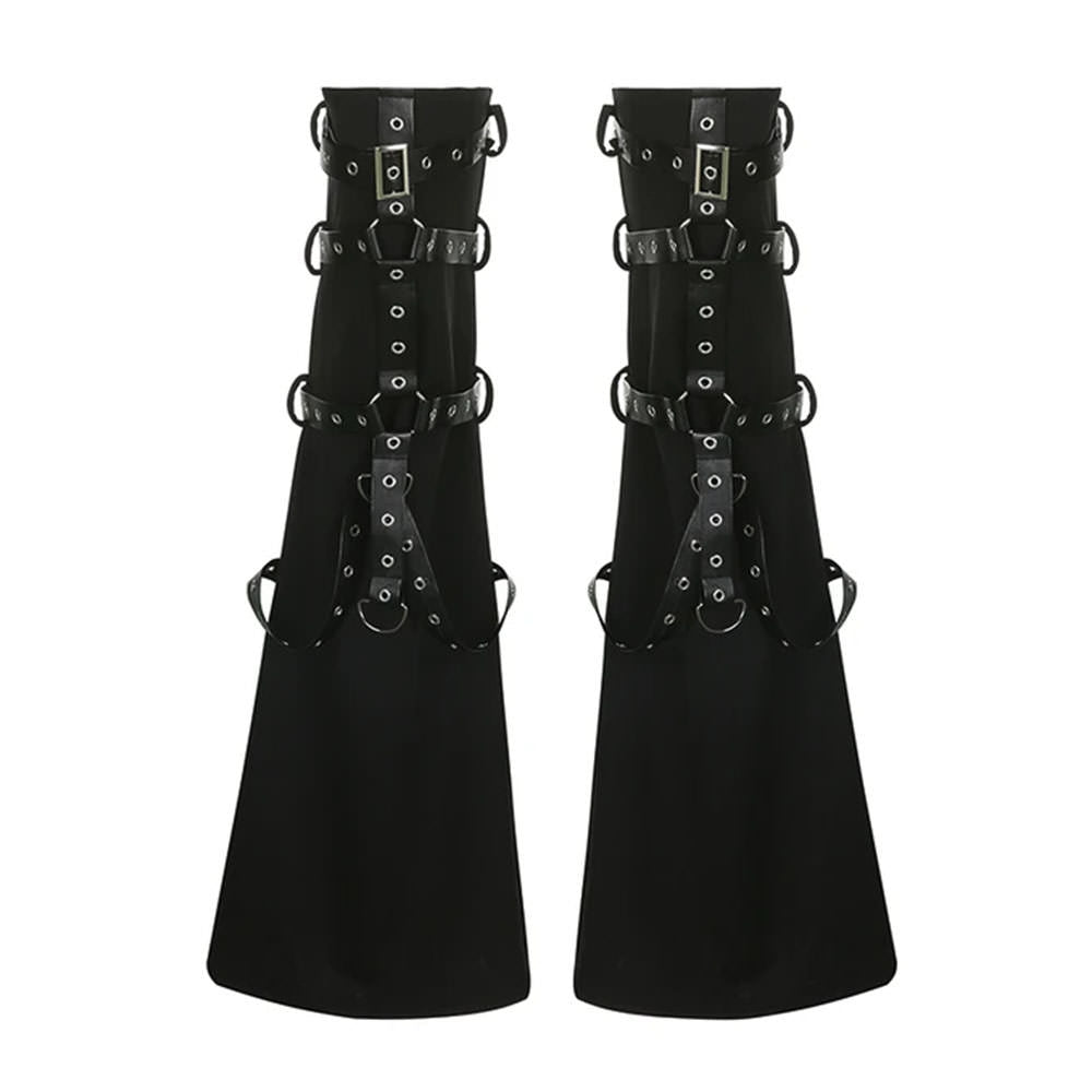 BLACK GOTHIC LEG WARMERS PAIR FOR ALTERNATIVE FASHION ACCESSORIES