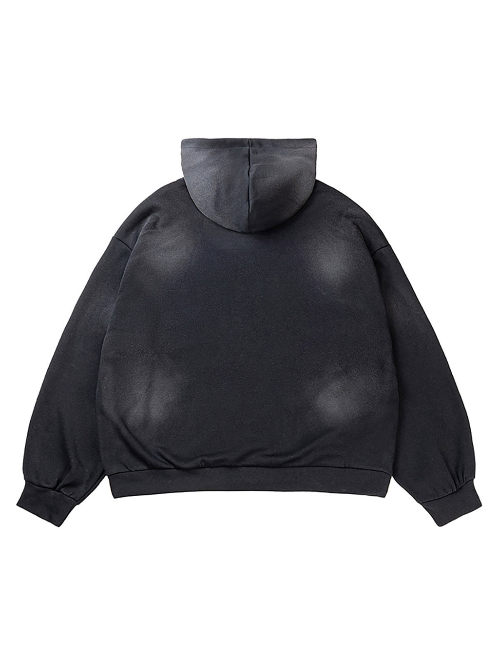 BLACK GRAPHIC LONG SLEEVE PULLOVER HOODIE