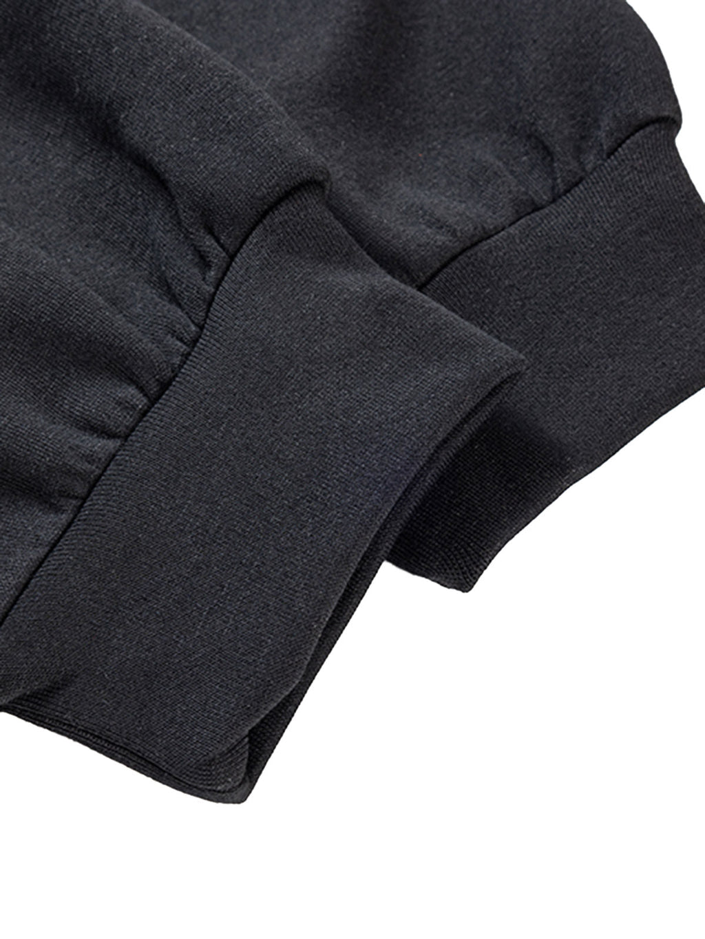 BLACK GRAPHIC LONG SLEEVE PULLOVER HOODIE