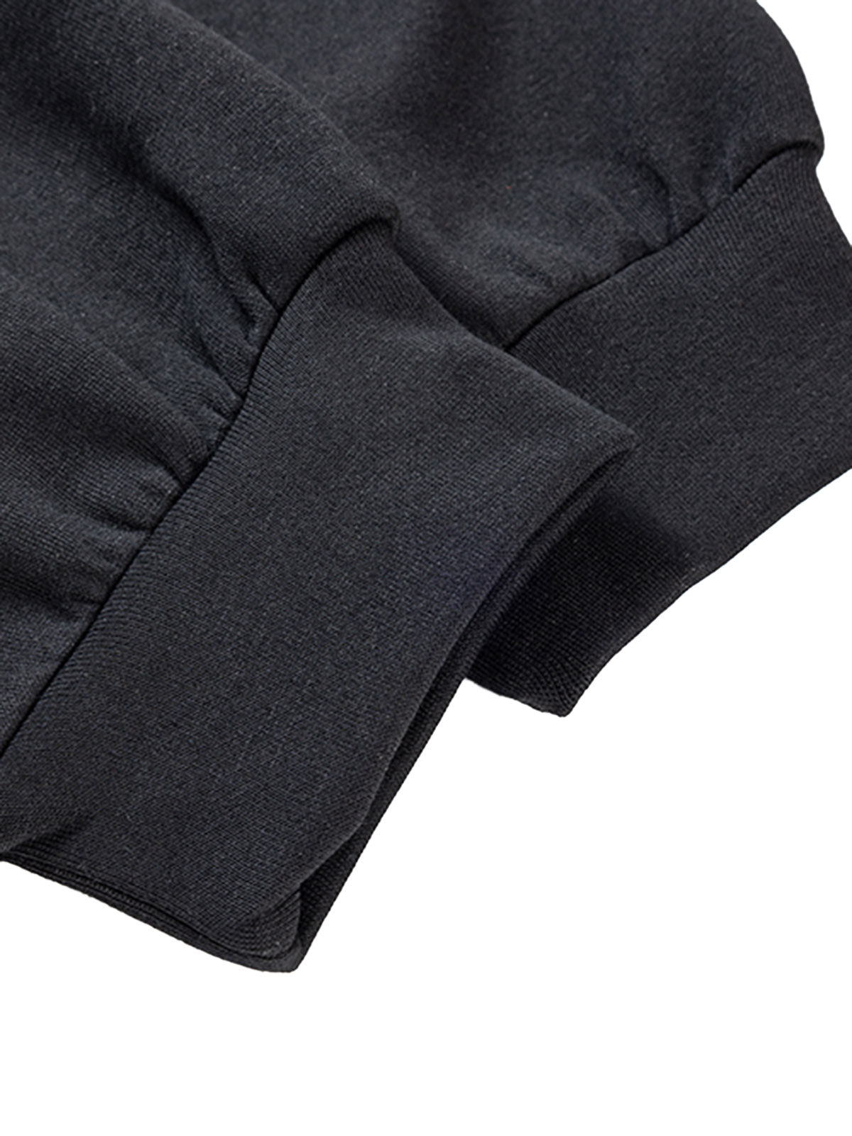 BLACK GRAPHIC LONG SLEEVE PULLOVER HOODIE