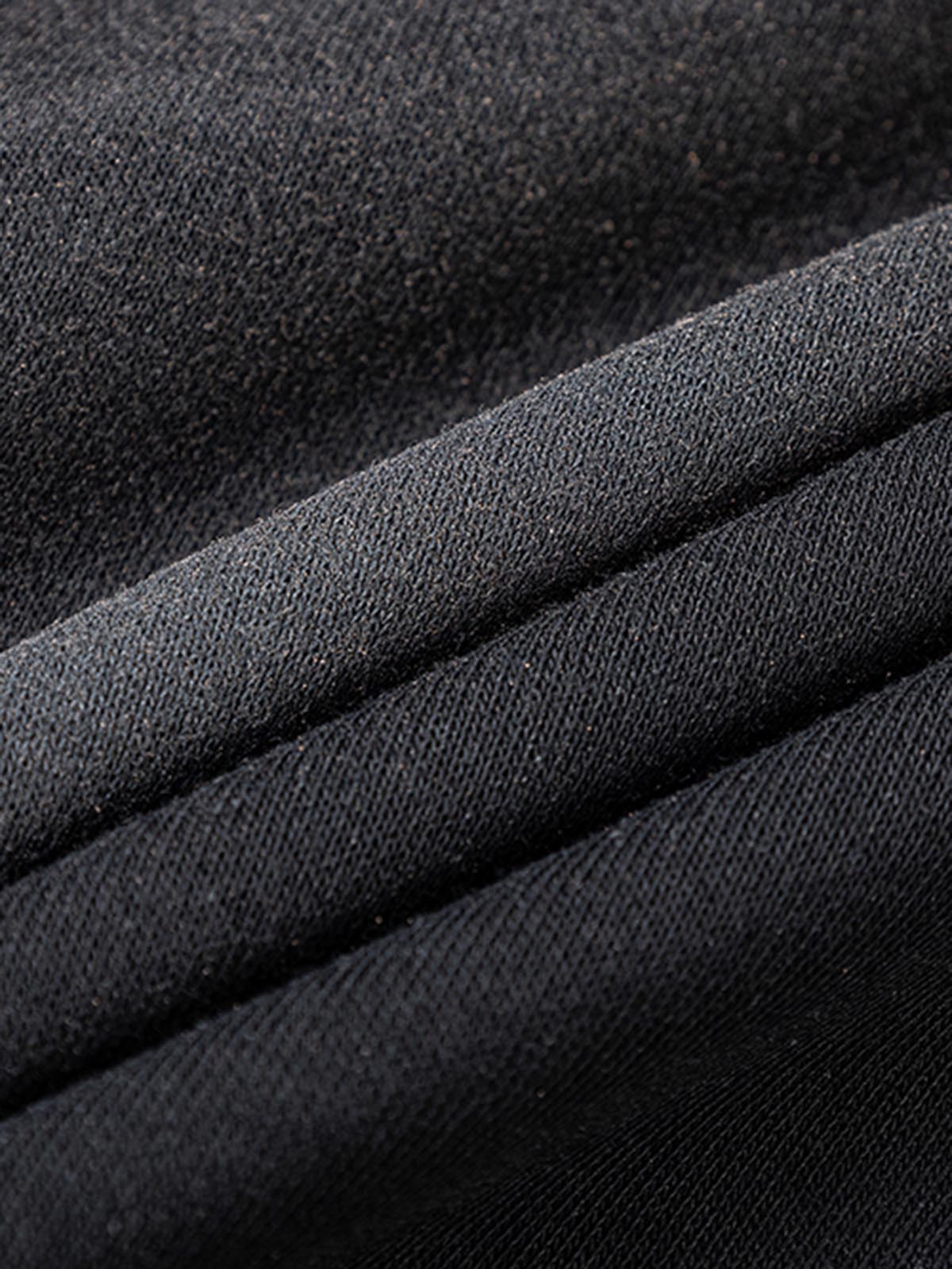 BLACK GRAPHIC LONG SLEEVE PULLOVER HOODIE