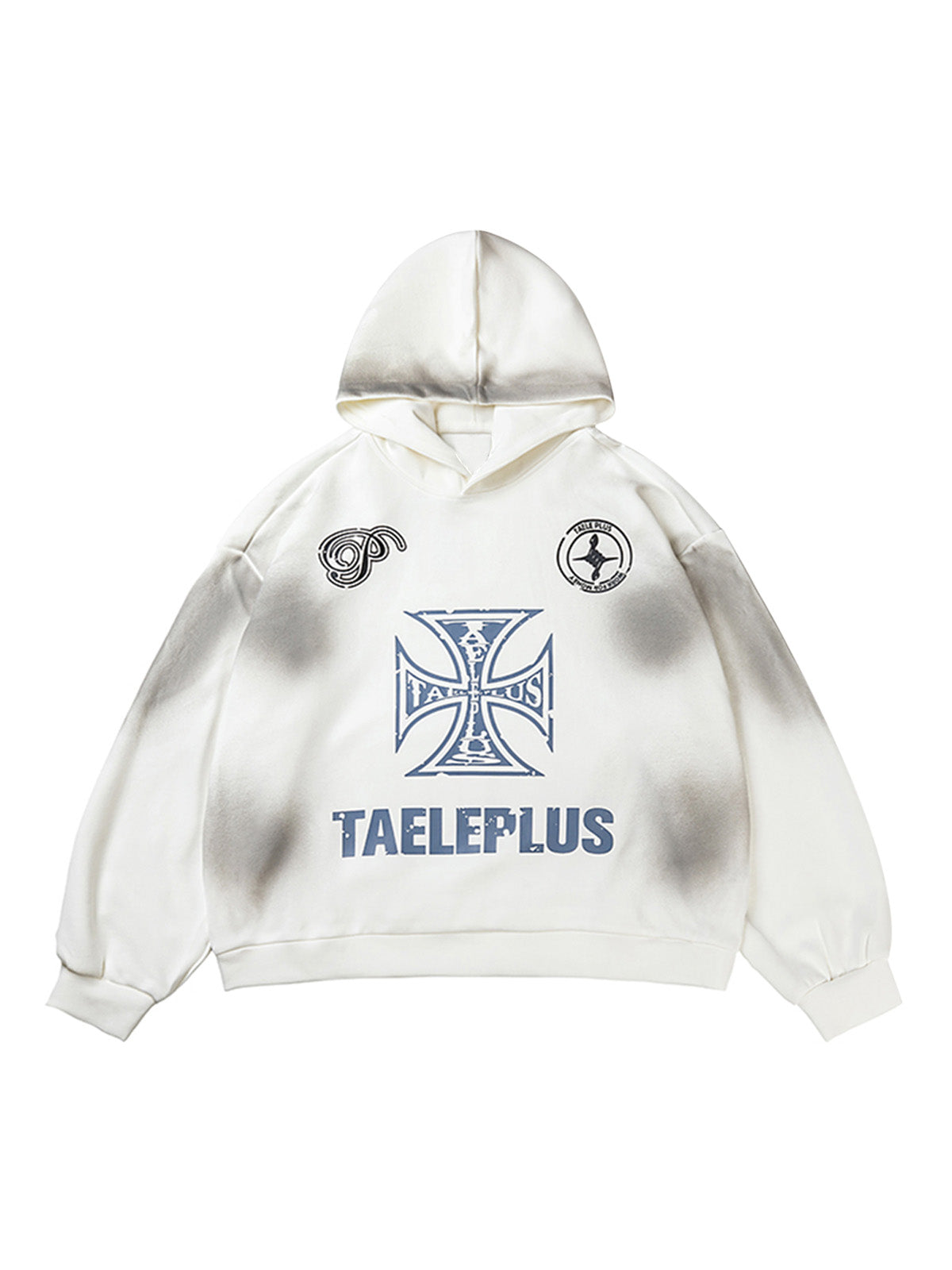 BLACK GRAPHIC LONG SLEEVE PULLOVER HOODIE