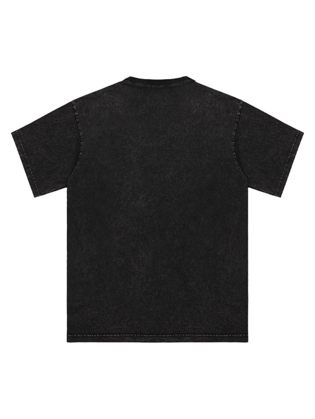 BLACK GRAPHIC T-SHIRT CASUAL PRINTED SHORT SLEEVE DESIGN